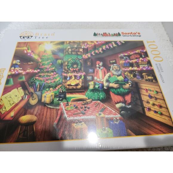 Braintree santa's workshop 1000 piece puzzle. Box stand, sorting tray, poster - Picture 6 of 6